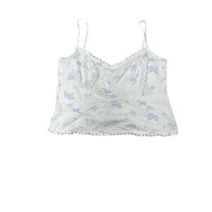 White and Blue Floral Camisole